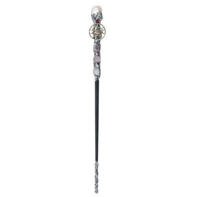 Magick Wand with Rose Quartz and Raven 12.5&quot;