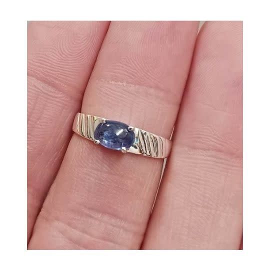 Blue Kyanite Ring  - Size 9 Sterling Silver