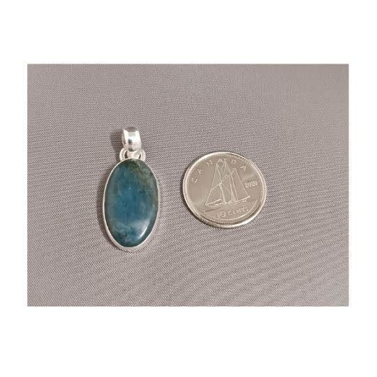 Blue Apatite Pendant A Sterling Silver