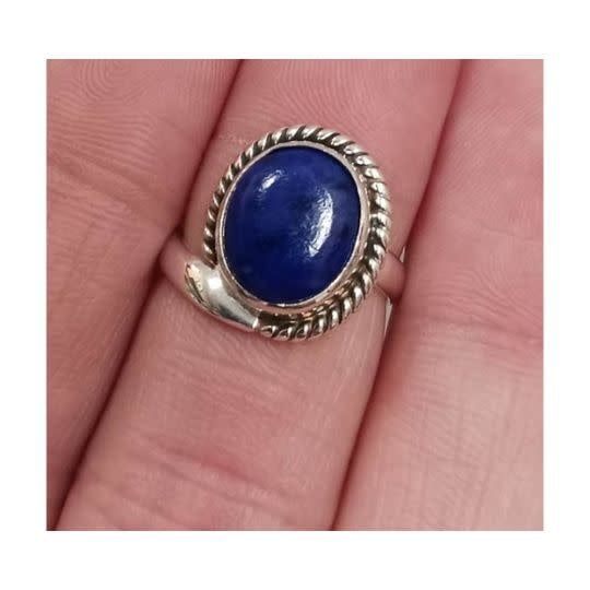 Lapis Lazuli Ring - Size 6 Sterling Silver