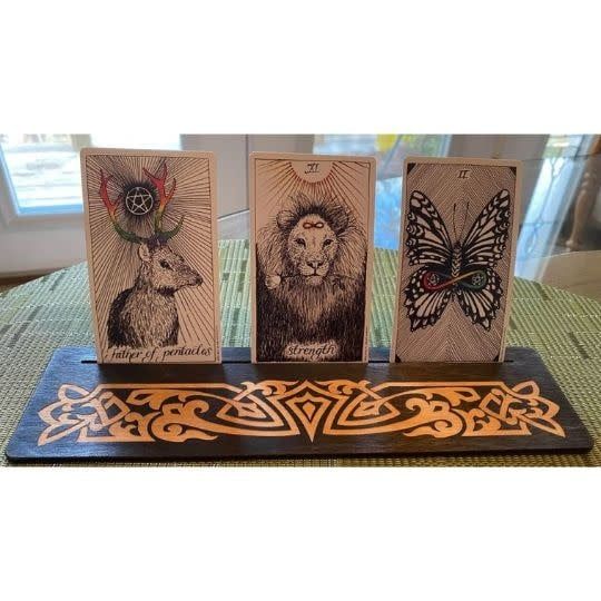 Wood Card Holder - Celtic Design