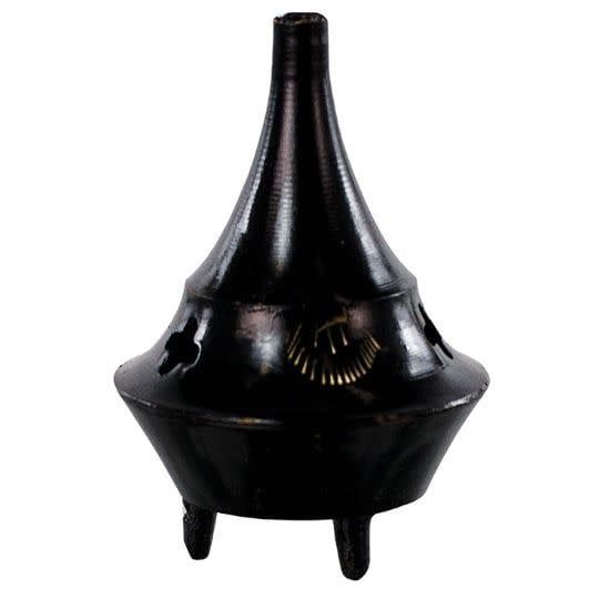 Brass Cone Incense Burner Black 2.25&quot;