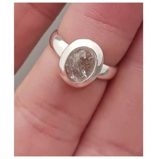 Aquamarine Ring - Size 6 Sterling Silver