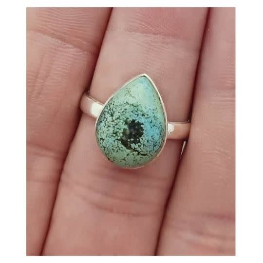 Turquoise Ring - Size 9 Sterling Silver