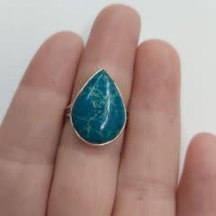 Chrysocolla Ring D - Size 7 Sterling Silver