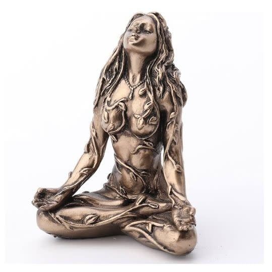 Mother Earth Gaia Looking Up Statue 2.5&quot;