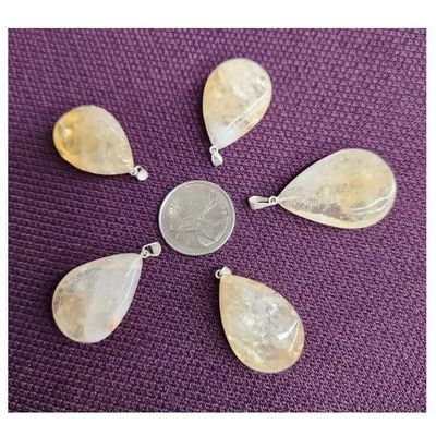 Citrine Drop Pendant 1.25&quot;