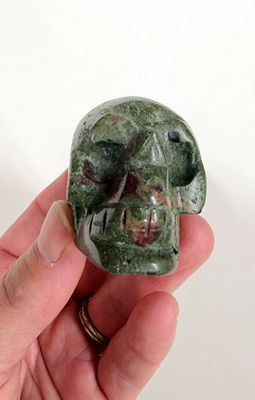 Dragons Blood Jasper Crystal Skull 2&quot;