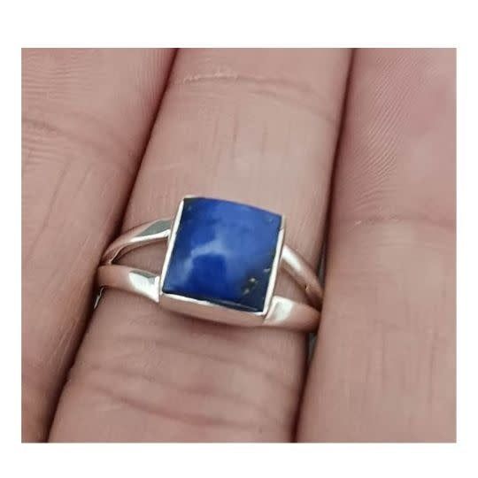 Lapis Lazuli Ring  B - Size 8 Sterling Silver