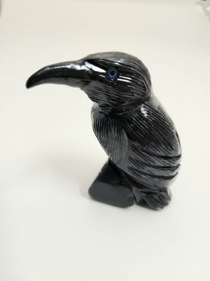 Black Onyx Raven / Crow 2.5&quot; - Stone Animal