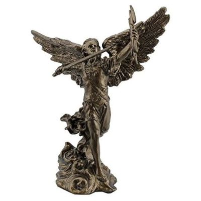 Archangel Remiel with Sword &amp; Lightning Statue 4"