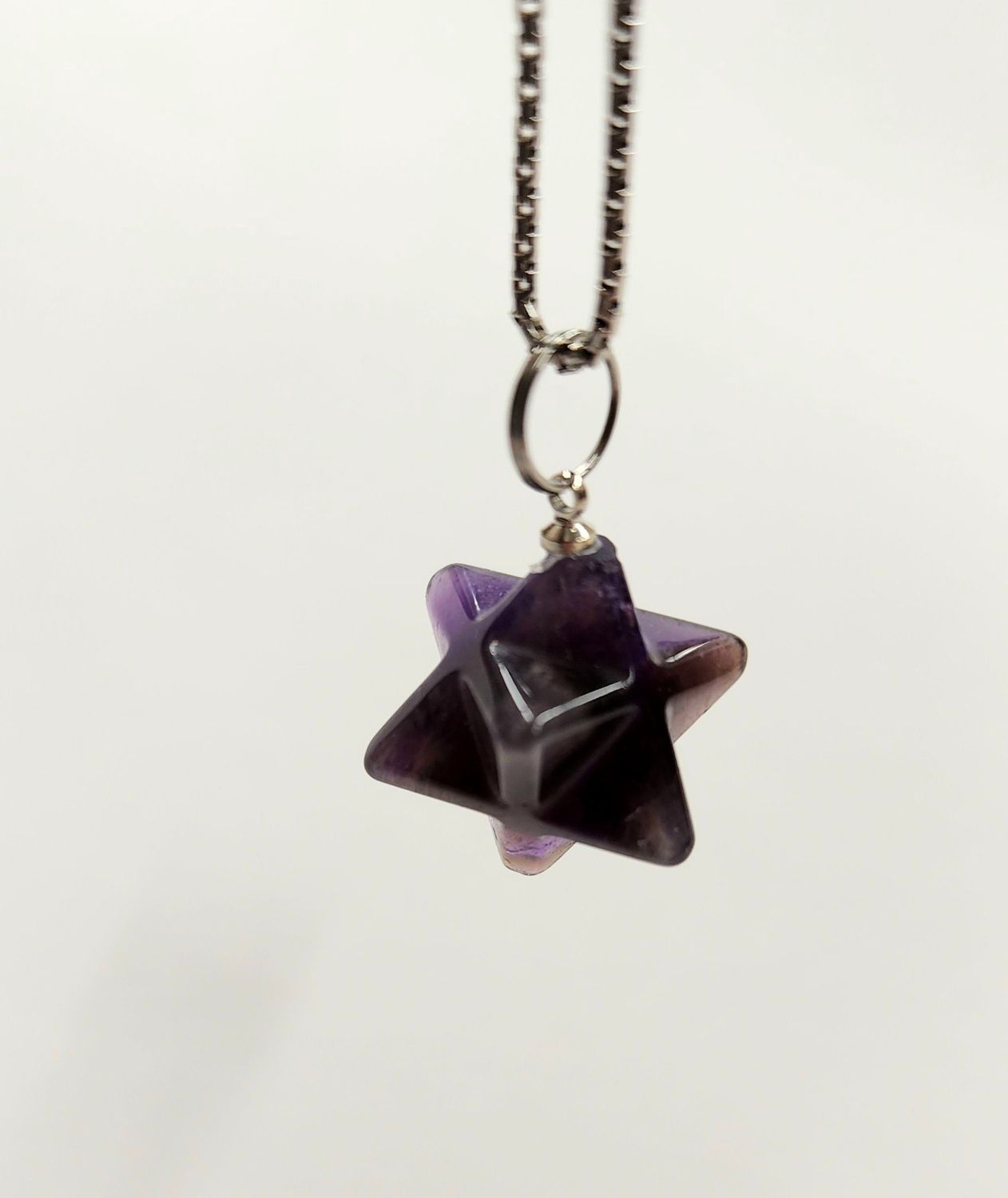 Amethyst Merkaba Pendants