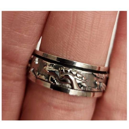 Turtle Spinner / Fidget Ring-Size 9 Sterling Silver