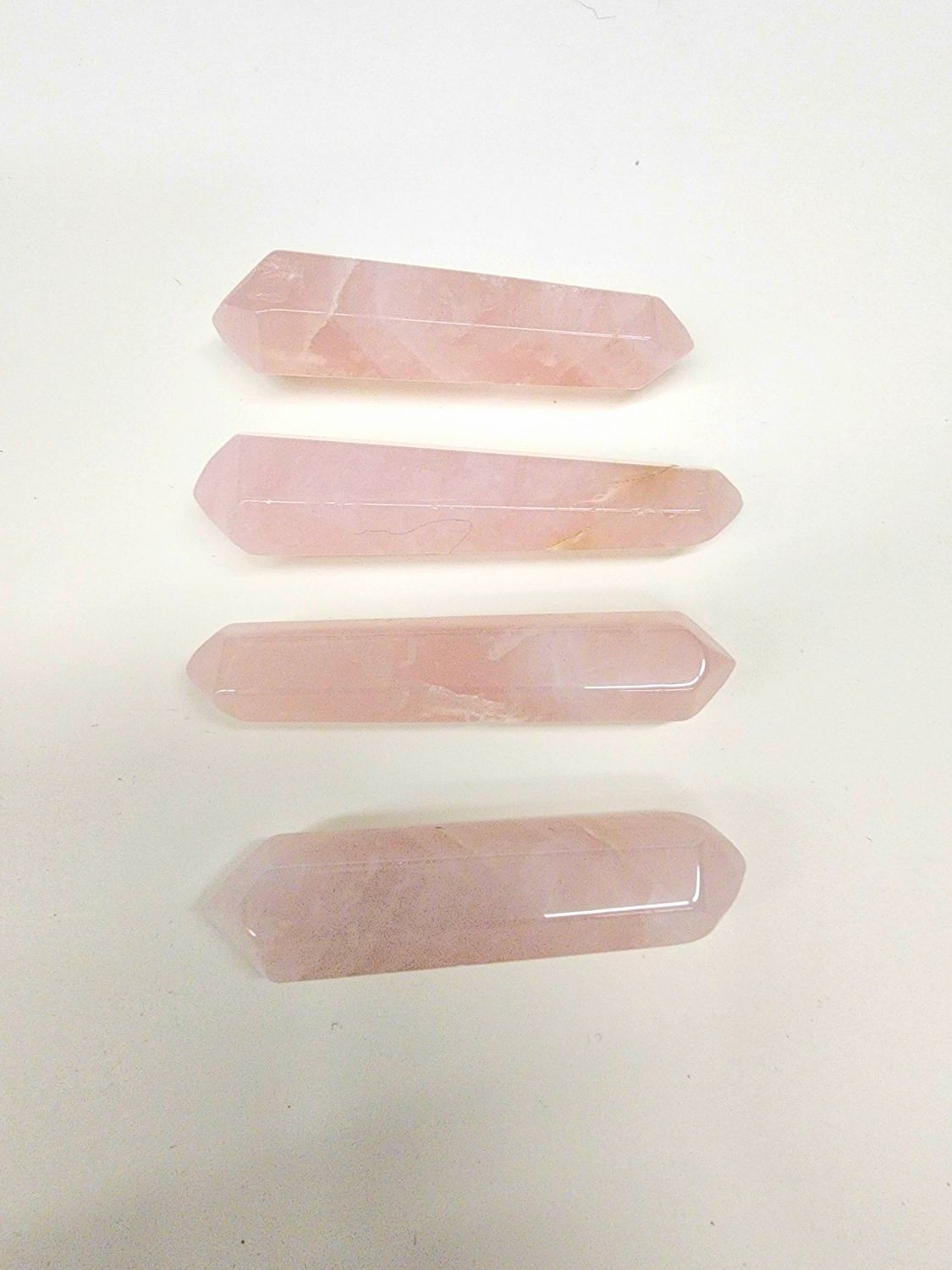 Rose Quartz Faceted Wands 2.5&quot;