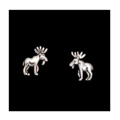Moose Sterling Silver Stud Earrings