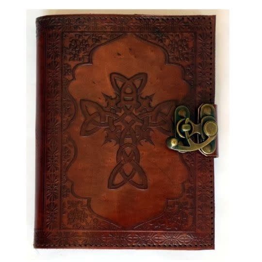 Embossed Celtic Cross Leather 5&quot;x7&quot; Journal