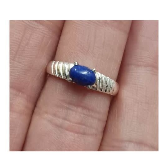 Lapis Lazuli Ring B - Size 9 Sterling Silver