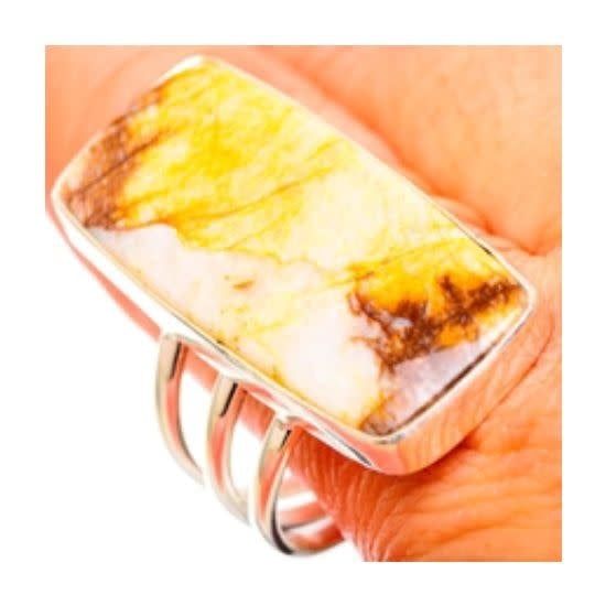 Picture Jasper Sterling Silver Ring 12.25
