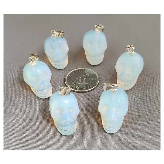 Opalite Skull Pendant 3/4&quot;