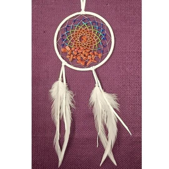 White Energy Flow 4&quot; Dream Catcher