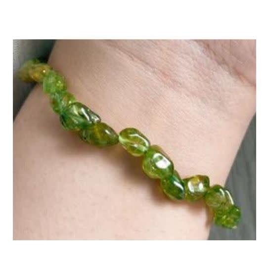 Peridot Chip  Bracelet 6-9 mm