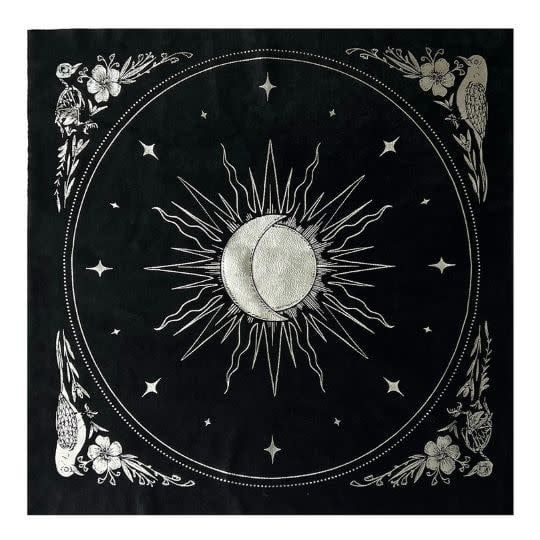 Celestial Altar Cloth Black Velvet 22&quot; x 22&quot;