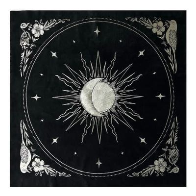 Celestial Altar Cloth Black Velvet 22&quot; x 22&quot;