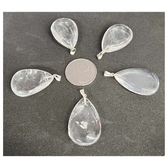 Clear Quartz Drop Pendant 1..25&quot;
