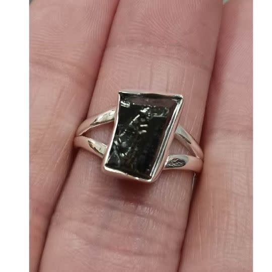 Shungite Ring A - Size 8 Sterling Silver