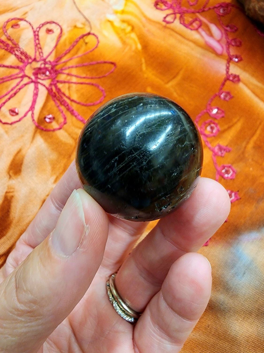Black Tourmaline Sphere 1.25&quot;