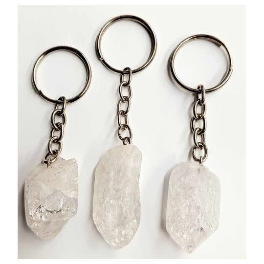 Fire &amp; Ice (Crackled Quartz) Keychain