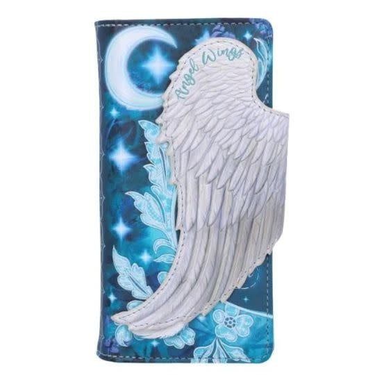 Embossed Vegan Wallet: Angel Wings