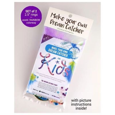 Make Your Own Dreamcatcher Kit for Kids 2.5&quot; - Rainbow