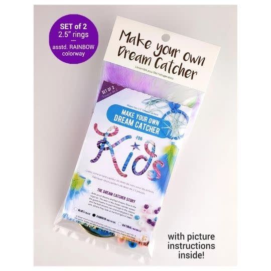 Make Your Own Dreamcatcher Kit for Kids 2.5&quot; - Rainbow