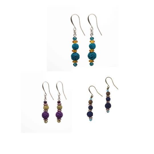 Lava Diffuser Dangle Earrings
