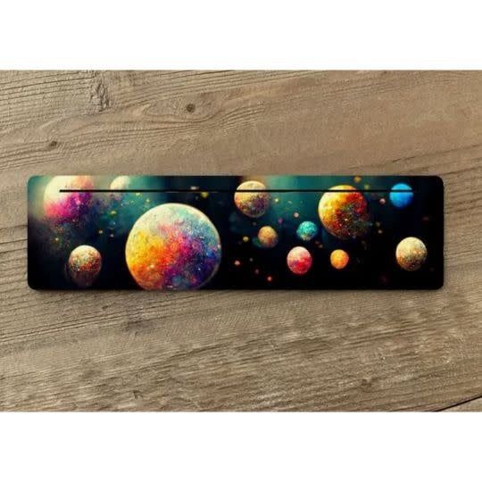 Wood Card Holder - Planets
