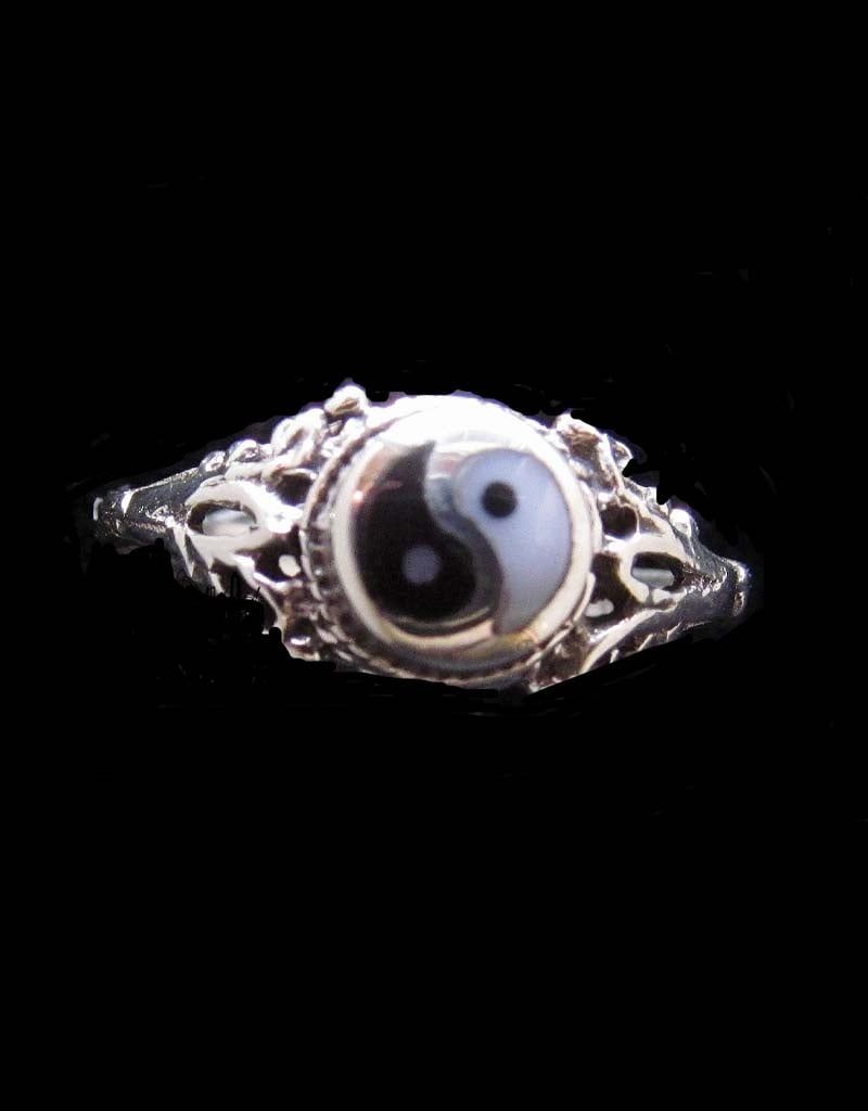 Yin Yang Ring B - Size 5 Sterling Silver