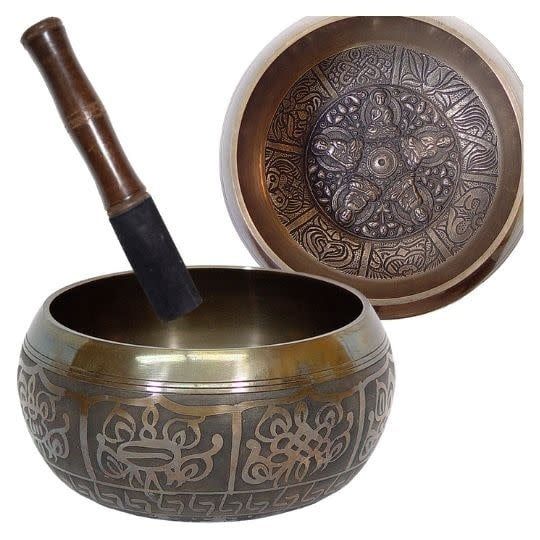 Dhyani Buddhas 6.25&quot; Singing Bowl - 3rd Eye Chakra - Note A