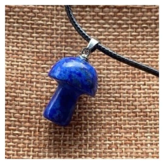 Lapis Lazuli Mini Mushroom Necklace