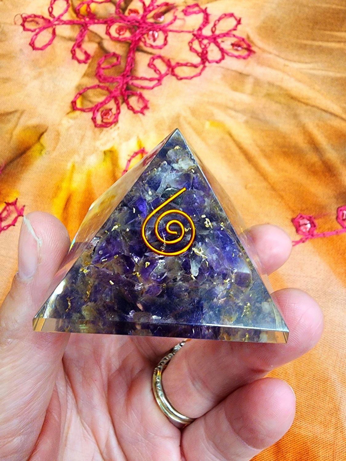 Amethyst Orgonite Pyramids 2&quot;