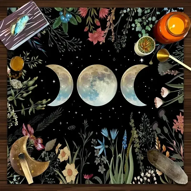 Tarot / Altar Cloth: Moon Garden