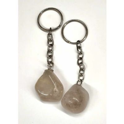 Tumbled Stone Keychains - Smoky Quartz