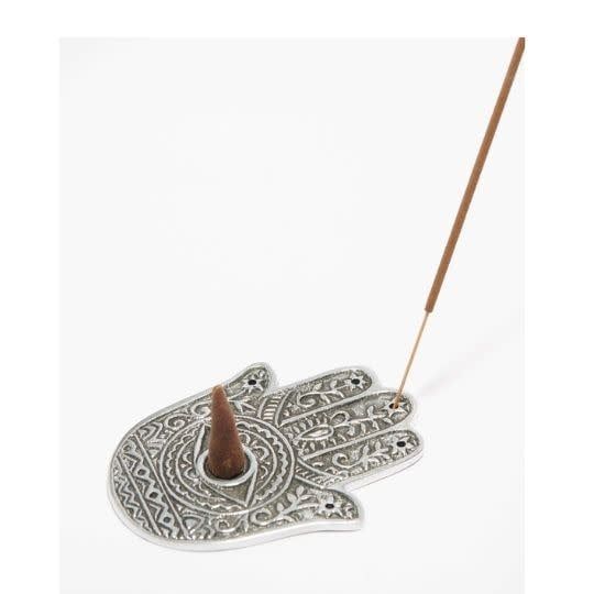 Metal Incense Burner Hand of Compassion / Fatima / Hamsa