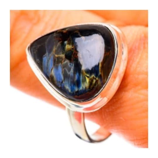 Pietersite Sterling Silver Ring Size 12
