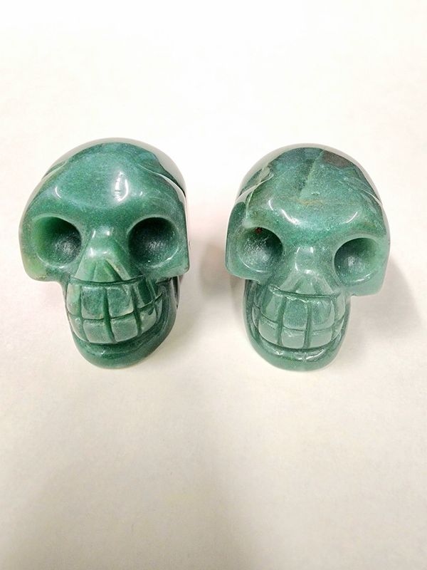 Green Aventurine Crystal Skulls 2&quot;