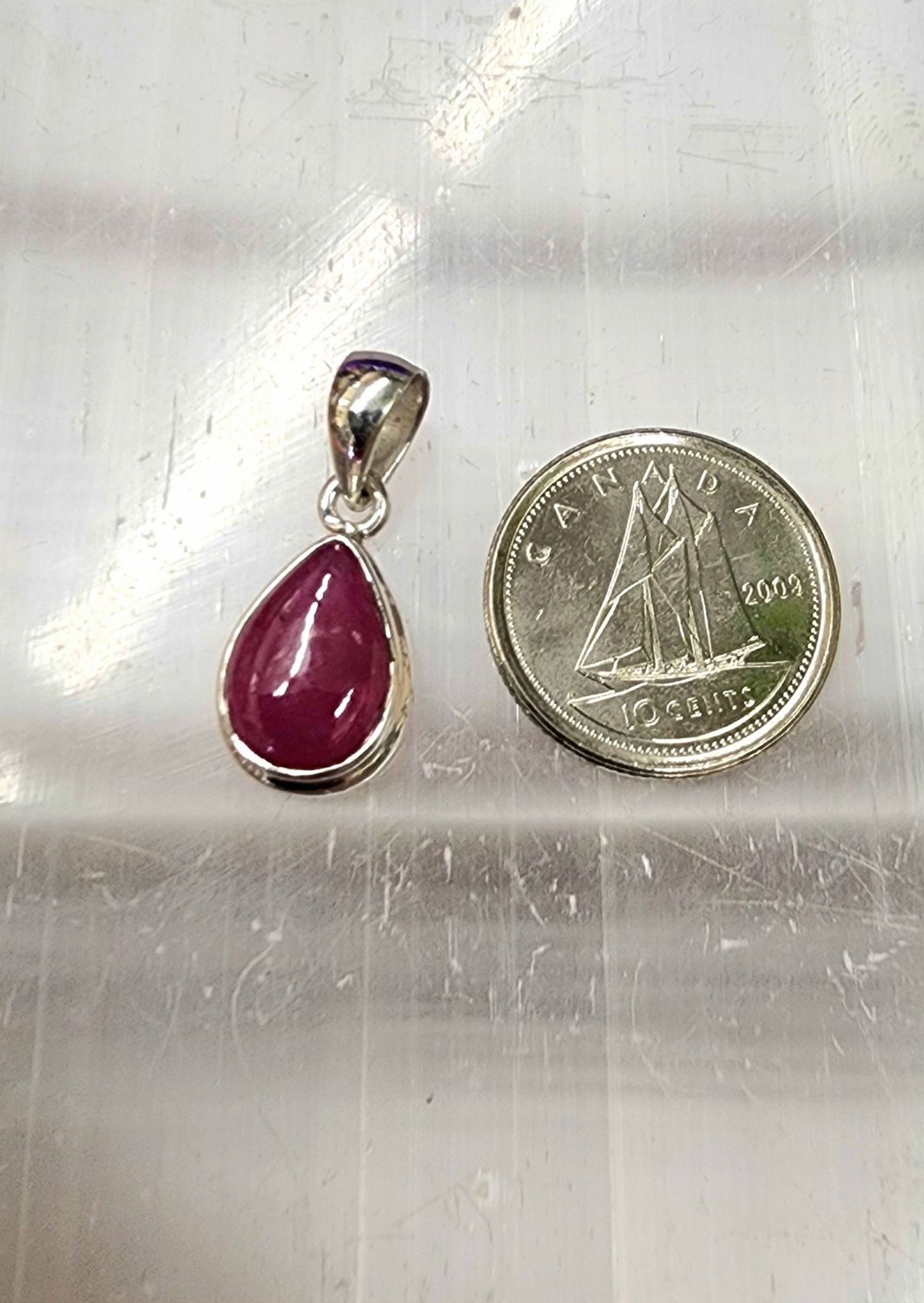 Ruby Pendant B Sterling Silver