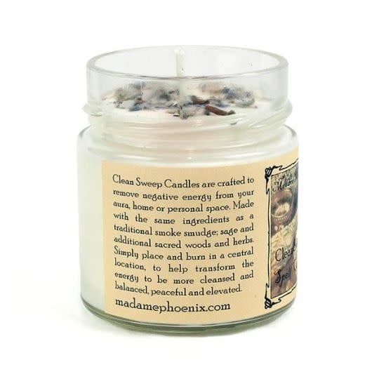 Madame Phoenix&#39;s Clean Sweep Sage Spell Candle