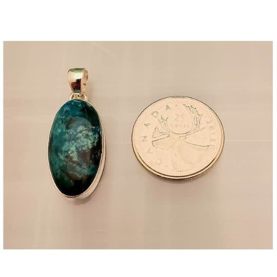 Chrysocolla Pendant E Sterling Silver