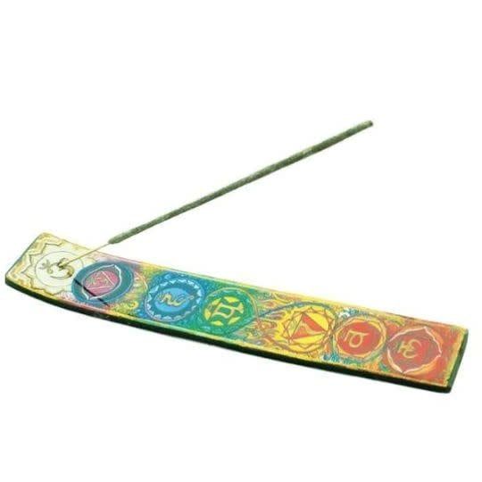 Wood Chakra Incense Burner 11&quot;