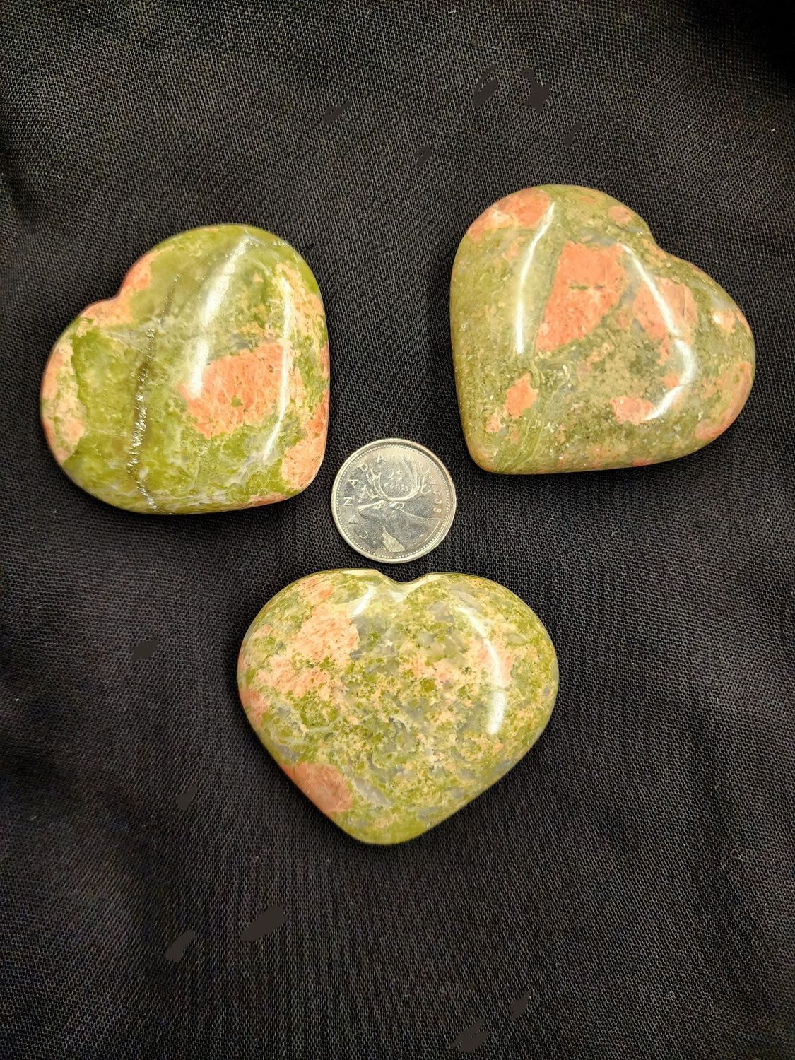 Unakite Hearts